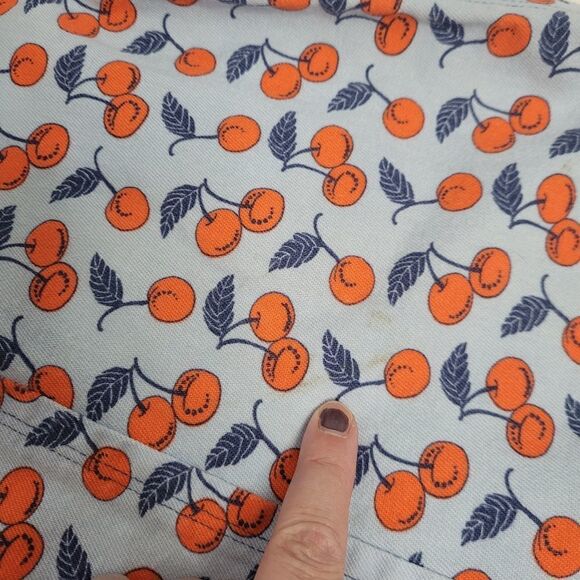 NEW Y2K cherry print skirt fruit print fit and flare plus size knee length 20W - Picture 6 of 8